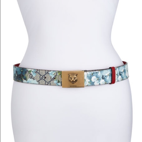 Gucci Accessories - Gucci Supreme Blooms GG Logo Belt w/Tiger Buckle